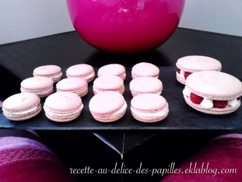 Recette macaron framboise