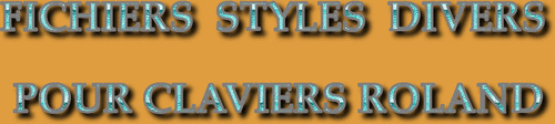 STYLES DIVERS CLAVIERS ROLAND SÉRIE 9748