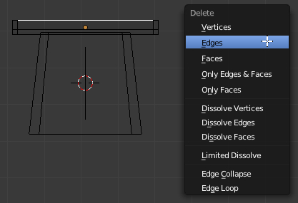 Faire Effacer l'arête au sommet du plan
