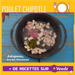 La recette du poulet chipotle sur Veedz