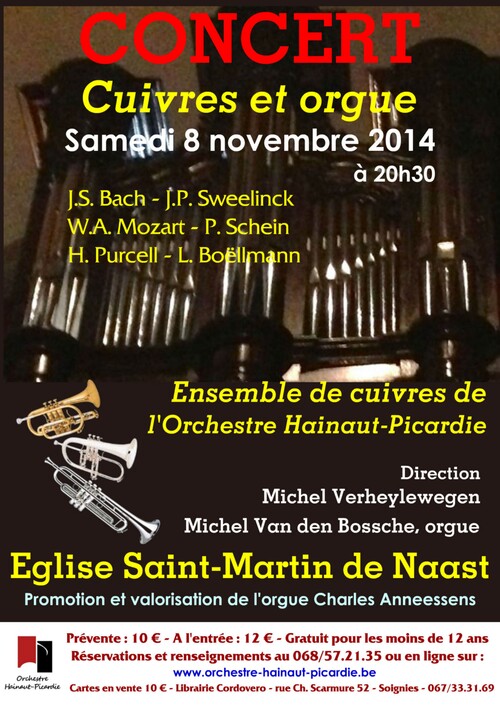 Concert cuivres et orgue - Naast - 8 novembre 2014