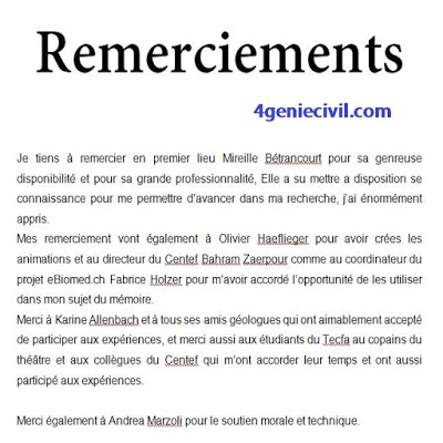 remerciement mémoire word