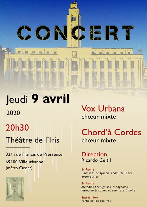Concert 9 avril 2020 - 20h30