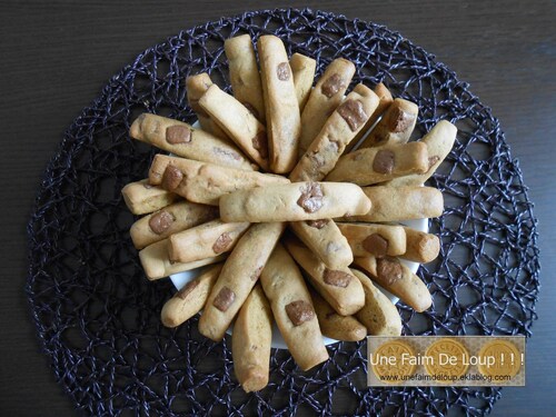 Biscuits fingers aux pépites pralinoise