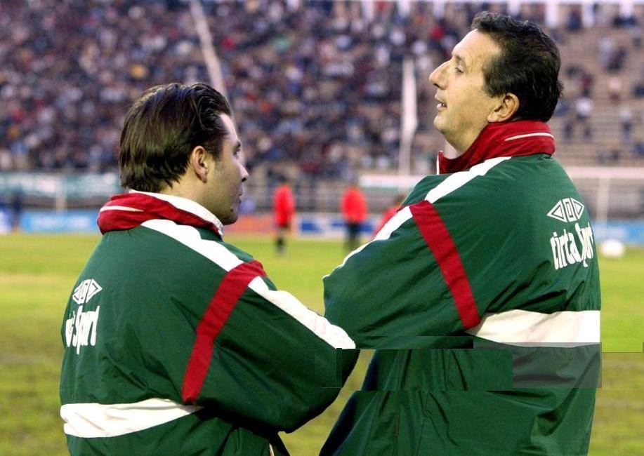 2003 Leekens Georges coach de l'EN avec Stephane Pauwels