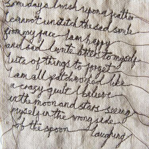 Stitched poem by Cathy Cullis