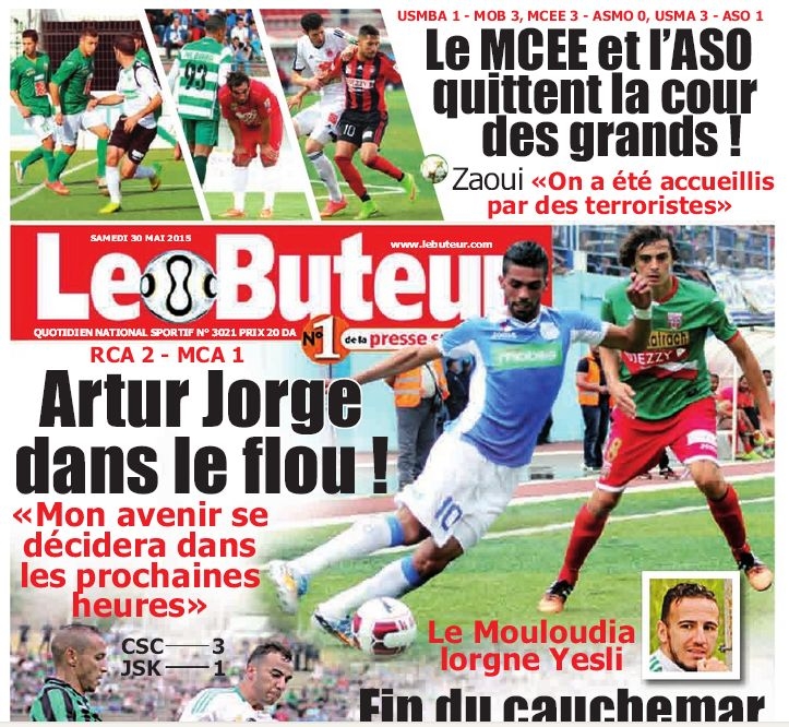 Vendredi 29.05.2015 à l\'Arbaâ RCA-MCA 2-1 le mouloudia 11ème