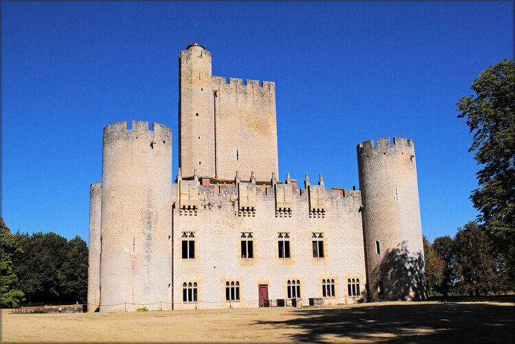 Coté gauche du château de Roquetaillade (Gironde)