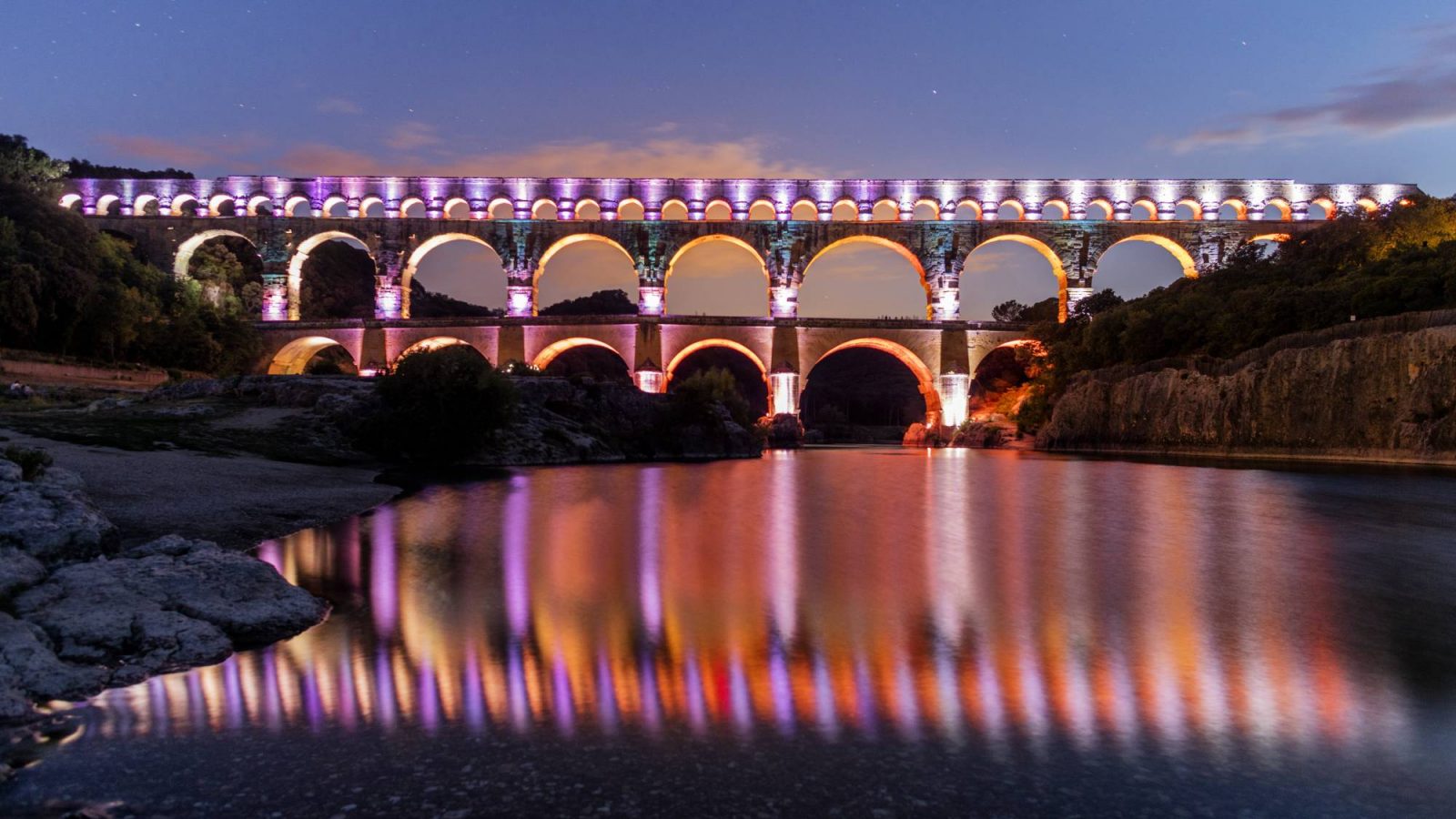 Illuminations du Pont du Gard - Destination Pays d'Uzès Pont du Gard