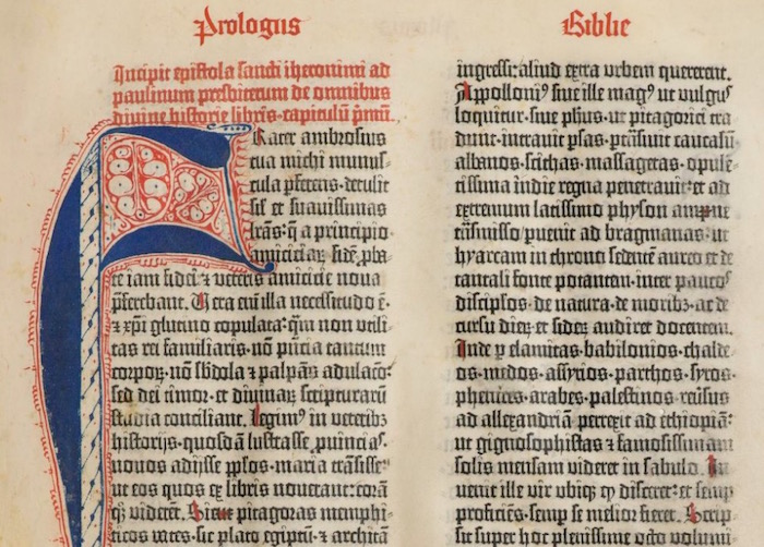 La Bible de Gutenberg, numérisée en haute résolution, dans Gallica