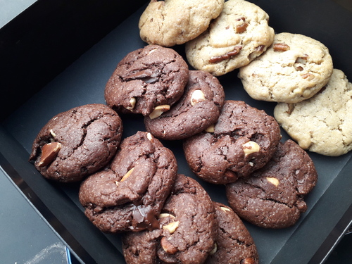 Cookies Double Choc/3 noix {Vegan}