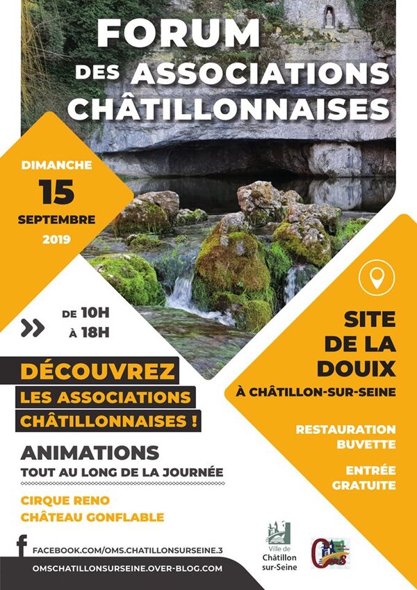 Le Forum des Associations Châtillonnaises 2019 a eu lieu au site de la Douix de Châtillon sur Seine