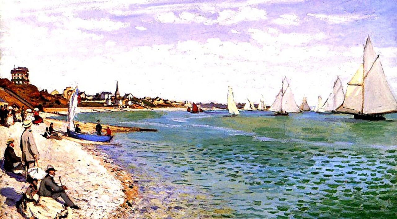 Monet /9/ -1867- Le port du Havre par mauvais temps.