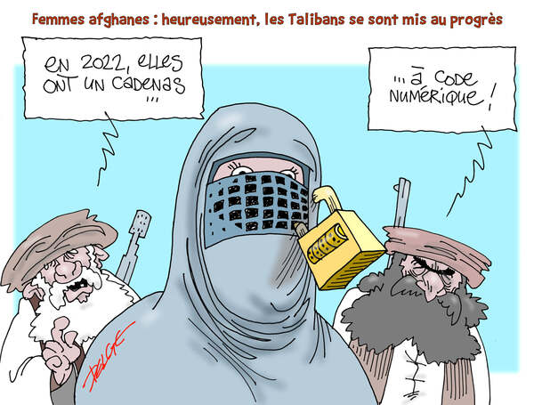 Les caricaturistes fustigent les talibans....