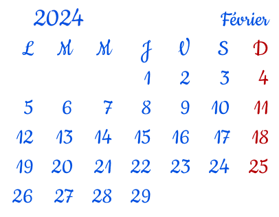 Matrices Février 2024