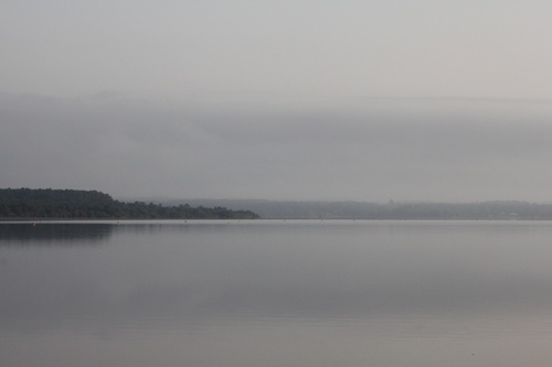 Brume sur le lac de SOUSTONS.
