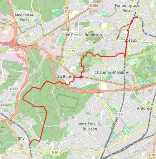 Jeudi 11 Janvier 2024: d'Igny à Fontenay aux Roses: 12 km