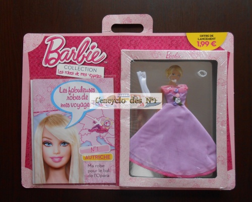 Collection Barbie robe de voyage , barbie avec son fascicule du