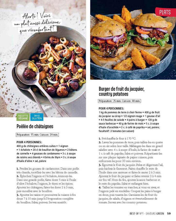 Nutrition - 1: Cuisine végétarienne - Les Plats - 1ière partie (15 pages)