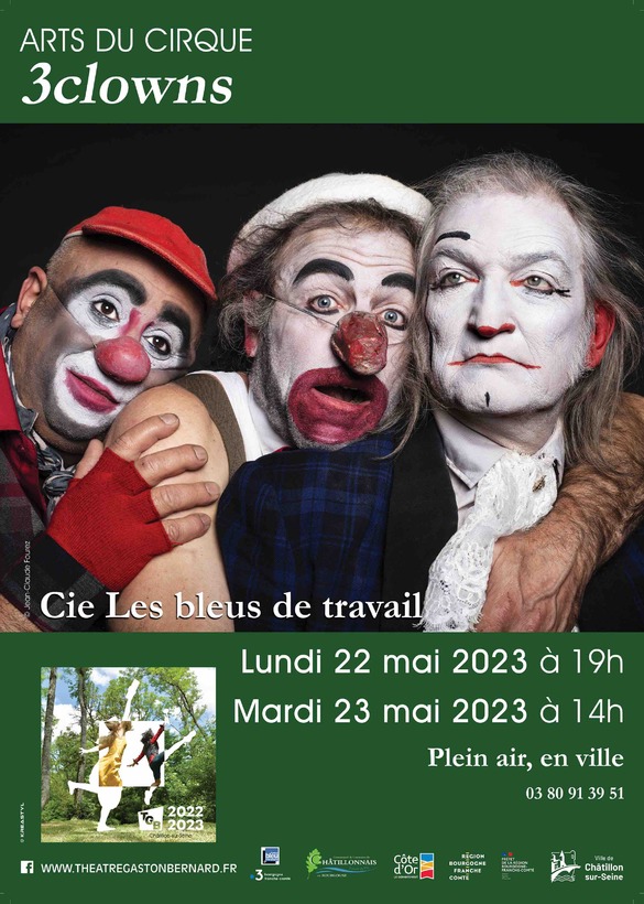 "Trois clowns" de la compagnie Les bleus de travail vont amuser les Châtillonnais dans la cour du musée !