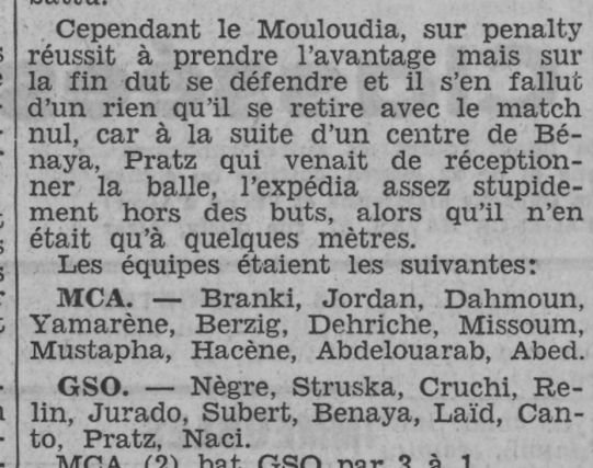 Dimanche 31.1.1937 à St Eugène MCA-GSO 2-1