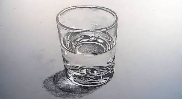 Dessin et peinture - vidéo 2332 : Comment dessiner un verre d'eau et la  transparence des objets ? - Le blog de lapalettedecouleurs.over-blog.com