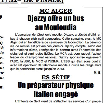 Le sponsor Djezzy offre un Bus au Mouloudia