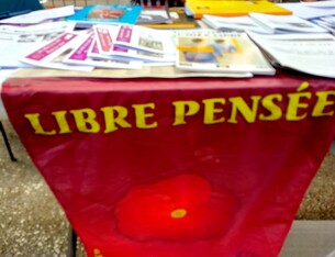 La Libre Pensée 04 tenait un stand au forum des associations de Digne les Bains