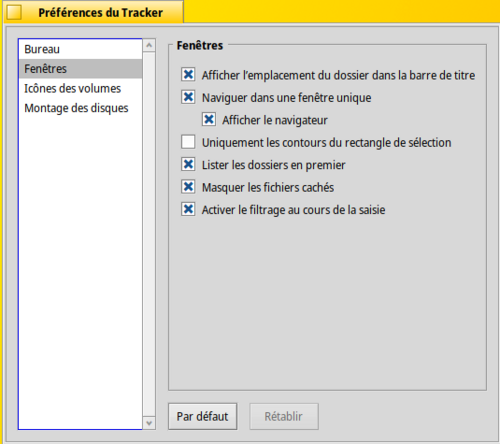 Configuration d'un poste de travail utilisateur