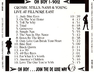 Live: Crosby, Stillq, Nash and Young - Live at Fillmore East