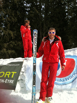 Olivier Bulloz, directeur de l'ESF des Carroz, vainqueur des skis !
