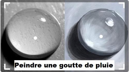 Dessin et peinture - vidéo 2978 : Peindre une goutte d'eau et de pluie - toutes les techniques.