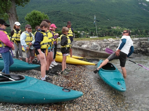 Canoé Kayak  sur le lac du Bourget pour les CE2 CM1 CM2 4/6/2012