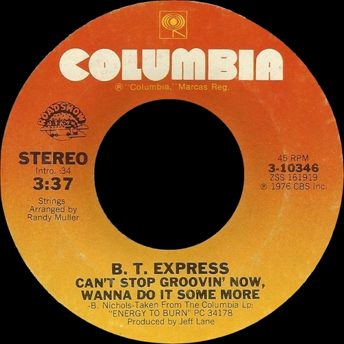 B.T. Express : Album " Energy To Burn " Columbia Records PC 34178 [ US ]