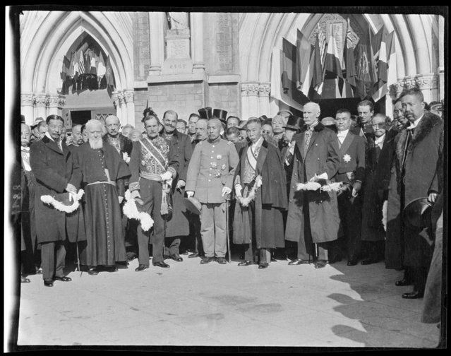 Victory Celebration, November 13, Diplomats etc. Baron Hayashi. China, Beijing, 1917-1919. (Photo by Sidney David Gamble)