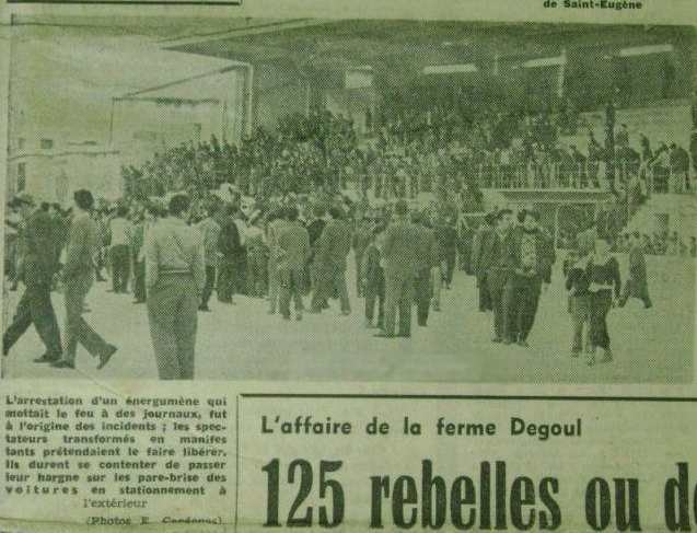 11 Mars1956 Les incidents après le match contre l'ASSE