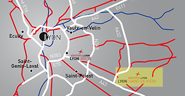 St Exupéry access map