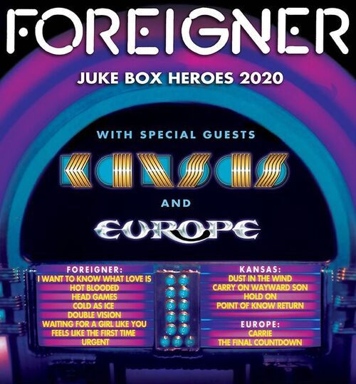 EUROPE : Dates de tournée aux USA en guest de Foreigner