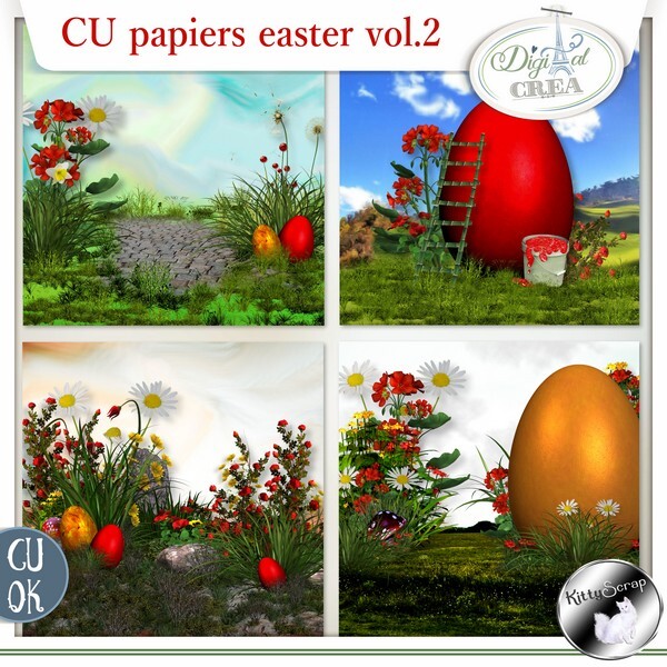 CU papiers easter vol.2 de KittyScrap