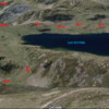 Petit tour des lacs d'Ayous, liaison entre lac Gentau et lac du Miey (Google)