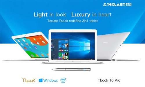Tablette Teclast Tbook 16 pro 11,6 ", 2 en 1 Windows 10 + Android 5.1 