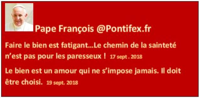 Tweets du pape François