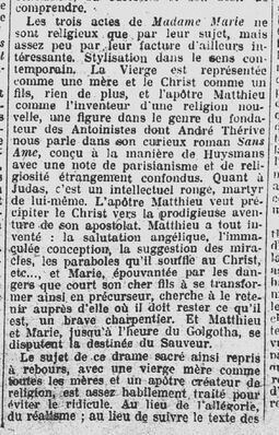 Henry Soumagne - Madame Marie (Les Nouvelles littéraires, artistiques et scientifiques, 28 avril 1928)