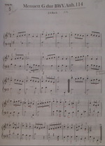 Menuett G dur BWV Anh 114 de J.S.Bach