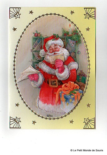 carte 3d motif Père-Noël