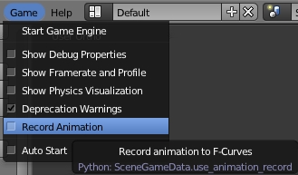 Cliquer sur Record animation