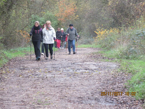 Nombreux participants à la marche nordique.