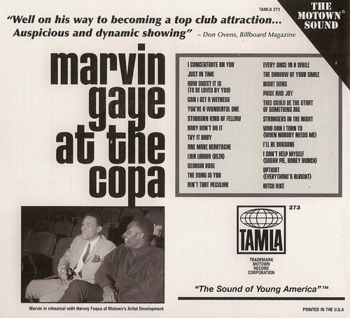 Marvin Gaye : CD " At The Copa " Tamla Records TS 273 [ US ] Previously Unreleased
