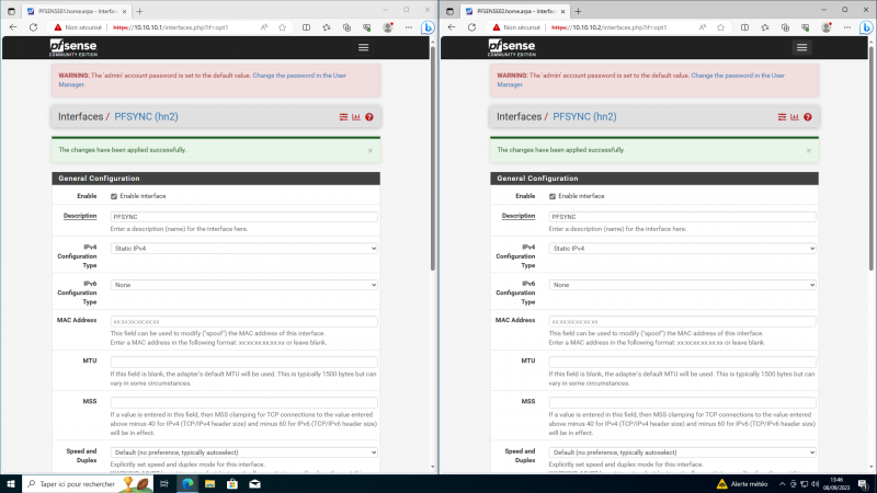 Cluster de Pfsense (VIP CARP)