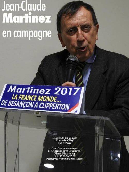 Soutien la campagne présidentielle de Monsieur Jean-Claude MARTINEZ.